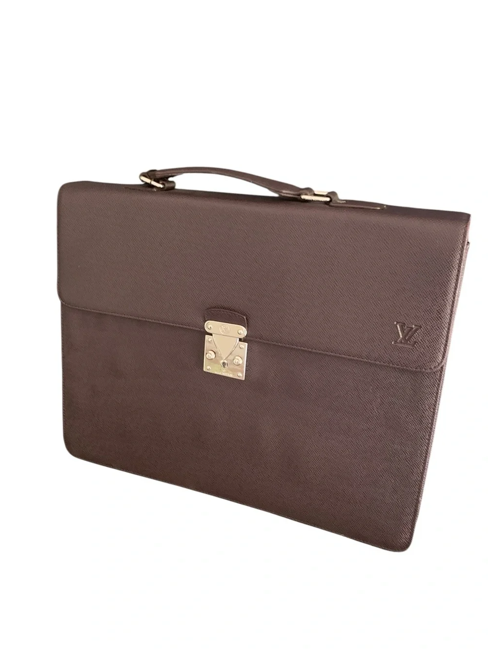🆕 💼✨ Taiga Leather Serviette Moskova Briefcase – Brown ✨💼